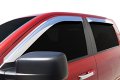 Razer Auto Triple Chrome 4pcs Set Tape-on Window Visor Wind Deflectors For 2009-2014 Ford F150 Crew Cab Only Super And 