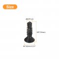 Uxcell St4 2x16mm Sheet Metal Screws 50pcs Black Oxide Zinc Plating Flat Head Phillips Drive Self Drilling
