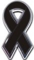 Awareness Ribbon Chrome Auto Emblem Black 