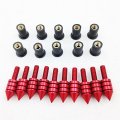 Smt-windshield Spike Bolts Nuts Screw For Yamaha Kawasaki Ducati Honda Suzuki Red B00v2zl0xs 
