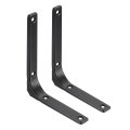 2pcs Floating Shelf Brackets 5 X 6 Inch Heavy Duty Wall Supports Steel Joint Angle For Wood Shelves Cabinets Countertop Support 