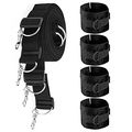 Joomile Soft Comfortable Cuffs For Ankle And Hand Wrist Under The Bed Straps Restraint Kit Fits Almost Any Size Mattressblack 