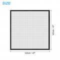 Uxcell Window Screen Mesh 47 X Diy Fiberglass Netting Black Frame With Hook And Loop Adhesive Edging Grey For Bedroom Living