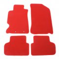 Ikon Motorsports Floor Mats For 2002-2006 Acura Rsx Factory Fitment Red Nylon Front Rear Car Liner Carpets Replacement 4pc 
