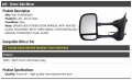 Left Driver Side Power Mirror Textured Black Manual Telescopic Foldaway With Heated Glass And Turn Signal Compatible 2003-2007