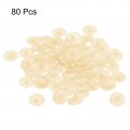 Uxcell Screw Cap Covers 80pcs 11 8x3 3mm Plastic Decoration Cover For Phillips Cam Fitting Nut Self-tapping Beige