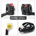 Universal 7 8 22mm Handlebar Control Switches For Motorcycle Turn Signal Low High Beam Warning Light Flameout Switch
