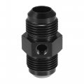 Black An12 Male To Flare Union Coupler Aluminum Alloy Fitting Adapter With 1 8 Npt Gauge Port Sensor 