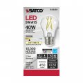 Satco 24 Pack Vintage Edison Dimmable Led Filament Bulbs S12401 High Lumens 5 Watt A15 Clear Medium Base 3000k 90 Cri 120 Volt