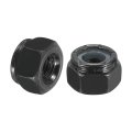 10pcs 1 4 -20 Nylon Insert Hex Lock Nuts Carbon Steel Self-locking Stop Nut For Industrial Construction Fasteners Black White 