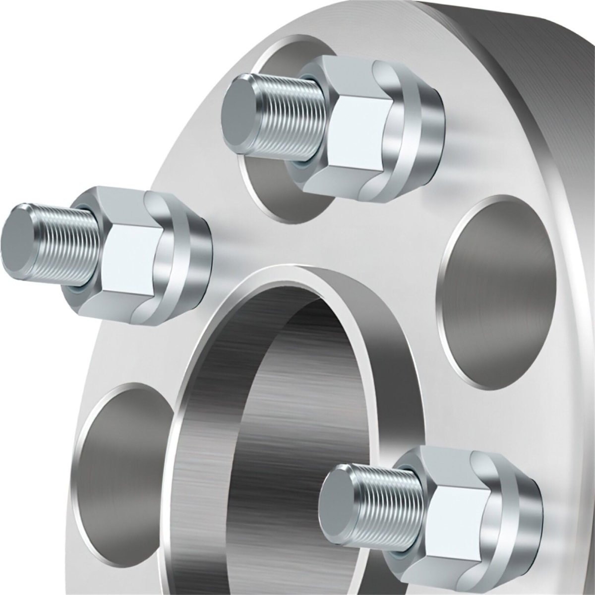 1 In Wheel Spacers 5x4 5 Bore 66 1mm For Infiniti Q50 2014 2022 Hubcentric Forged Aluminum With 12x1 25 Studs And Lug Nuts 2