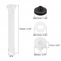 Uxcell 2pcs Toilet Seat Hinges Screws White Plastic Hinge Bolt Screw Fixings For Top Mounting Replacement Kit
