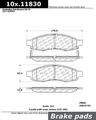 Stoptech 103 11830 Brake Pad Ceramic 