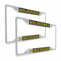University Of Michigan Metal License Plate Frame For Front Or Back Car Officially Licensed Mascot 2-pack 