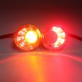 Httmt- Front Chrome Led Running Brake Turn Signal Indicator Light Compatible With H-d Xl 883 1200 92-17 P N Mt224-019f-cd Cl