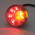 Httmt- Front Chrome Led Running Brake Turn Signal Indicator Light Compatible With H-d Xl 883 1200 92-17 P N Mt224-019f-cd Cl