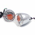 Httmt- Front Chrome Led Running Brake Turn Signal Indicator Light Compatible With H-d Xl 883 1200 92-17 P N Mt224-019f-cd Cl