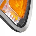 Right Corner Light Bezel For 2000-2004 Toyota Tacoma Halogen Turn Signal Lamp Passenger Side Yellow Lens Chrome Housing