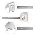 Uxcell Freezer Shelf Clips Support Bracket Square Buckles Stainless Steel 1 5mm Thick 8pcs