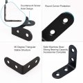 Uxcell 8pcs Angle Bracket Stainless Steel 50 X 50mm Fastener Corner Protector Shelf Support Connection Fastening Chair Wood