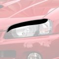 Toworldit 2pcs Set Bright Black Soft Plastic Headlight Eyebrow Cover Headlamp Eye Lid Covers Decoration Trim Sticker Compatible