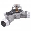 Motoku Aluminum Engine Coolant Thermostat Assembly With Housing Gasket For Bmw E46 E39 E60 E83 E53 E85 325i 330i 525i 530i X5