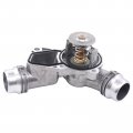 Motoku Aluminum Engine Coolant Thermostat Assembly With Housing Gasket For Bmw E46 E39 E60 E83 E53 E85 325i 330i 525i 530i X5