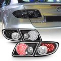 2003-2008 Mazda6 4-door Sedan Black Led Tail Lights Brake Lamps Left Right 4pcs 