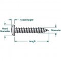100 Qty 6 X 1 2 Zinc Phillips Pan Head Wood Screws Bcp385
