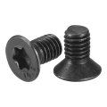 M5-0 8 X 8mm Flat Torx Head Machine Screws 50pcs 10 9 Grade Carbon Steel Countersunk Anti Theft Black Oxide Finish Full Thread 