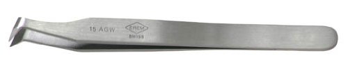 Erem 15agw Carbon Steel Curved Medium Cutting Tweezer 4 5 Overall Length