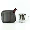 Travel Glass Pour Over Coffee Maker Set 4pcs Gray 18 2 Stainless Steel Filter Dripper And Lid Bpa Free Borosilicate Mug 