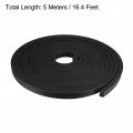 Uxcell Solid Rectangle Rubber Seal Strip 15mm Wide 10mm Thick 5 Meters Long Black