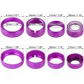 X Autohaux 8 Pcs Purple Aluminum Alloy Ac Radio Switch Knob Cover For Chevy Silverado 2014-2018 Gmc Sierra Air Conditioner
