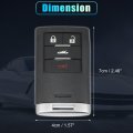 X Autohaux 4 Button Replacement Key Fob Caseless Entry Remote Key Shell For Chevy Corvette 2008-2013 Cadillac Xlr 2008-2009
