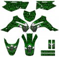 2019-2020 Klx 140 Flaming Gearhead Green Senge Graphics Complete Kit For Kawasaki 