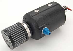 Black Breather Tank With 6an Fitting 1 Qt Medium Racing Fuel System Part 605-025-01 Polyethylene Construction