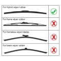 X Autohaux 2pcs 650mm 26inch 8x10mm 3 Section Rubber Windshield Wiper Blade Refills For Car