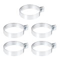 5pcs Brace Bands Chain Link Fence Galvanized Steel Tension With Bolts Nuts For 3-11 32 Post Pipe Gate Fences Panel Silver 4 5 