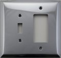 Over Sized Jumbo Polished Chrome Two Gang Switch Plate One Toggle Gfi Rocker Opening 