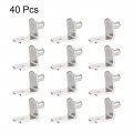 Uxcell Shelf Support Peg 6mm L Shaped Furniture Cabinet Closet Bracket Pegs With Hole For Kitchen Book Shelves Supplies 40pcs