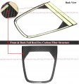 Real Carbon Fiber Gear Shift Console Panel Trim Compatible With 2022-2023 Subaru Brz Toyota Gr86