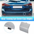 X Autohaux Silver Tone Rear Right Bumper Tow Hook Towing Eye Cover Cap Replacement Gjr950ek1 For Mazda 6 2013 2014 2015 2016