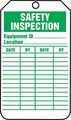 Accuform Trs315ctm Pf-cardstock Inspection Status Record Tag Legend Safety 75 Length X 3 25 Width 0 010 Thickness Green On 