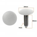 Uxcell 50 Pcs Gray Black Plastic Rivets Fastener Fender Bumper Push Pin Clips