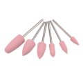 Mounted Grinding Bits Grinder Heads Different Head Shapes Silicone Polishing Wheels For Rotary Tools Pink 6pcs