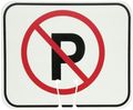 Cortina 03-550-np Abs Plastic Traffic Cone Sign Legend No Parking 11 Width X 13 Height Black On White A 