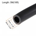 Uxcell Lubricating Oil Hose 4mm Id X 6mm Od 5m Black Rubber Water Tubing