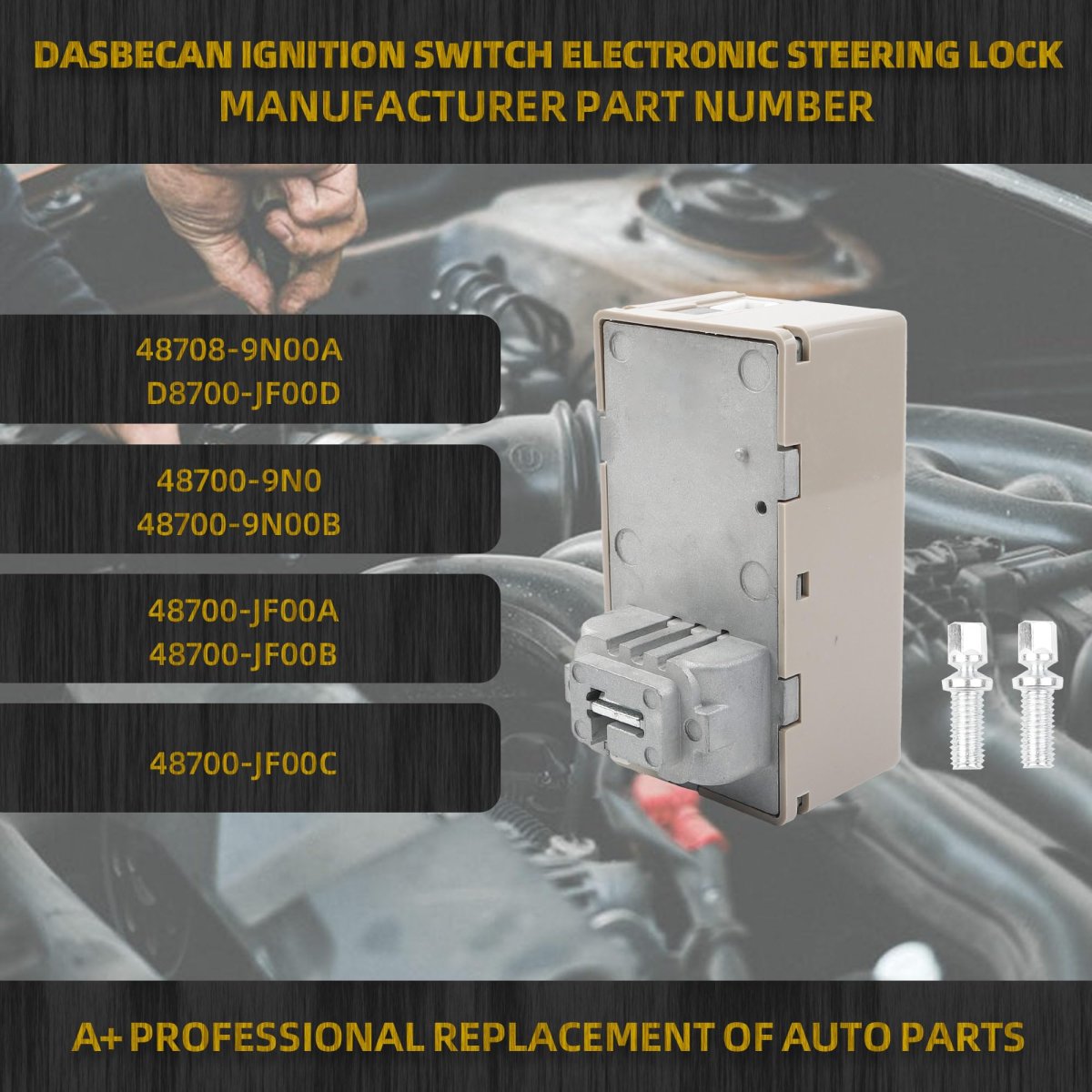 Dasbecan Ignition Switch Electronic Steering Lock For Nissan Altima 2007-2013 Maxima 2009-2010 Gt-r 2009-2011 370z 2010-2012