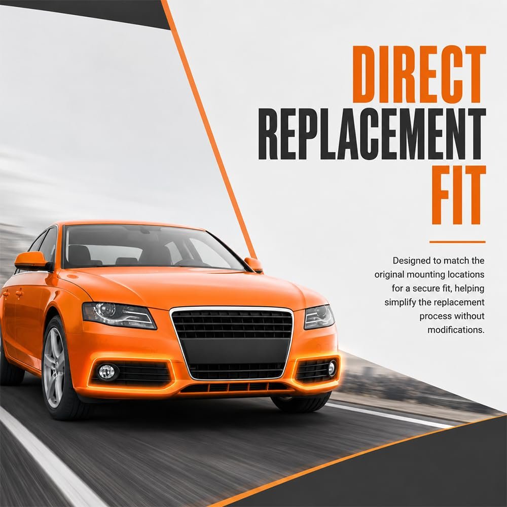 Front Left And Right Fog Light Trim Set For Audi A4 2009 2012 2 Pcs Pp Black Fit Models Without S Line Adaptive Cruise Control